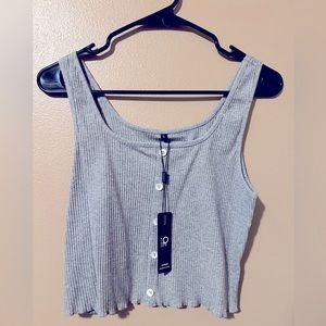 Grey crop tank